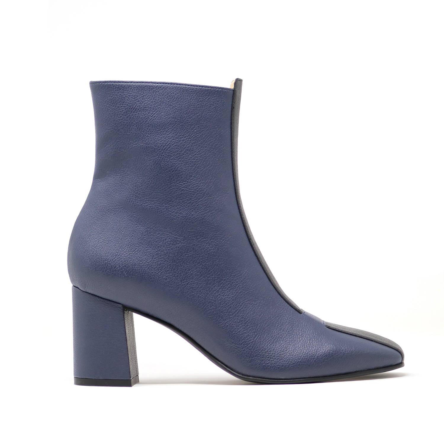 Sylven New York Jayne black and navy vegan apple leather boot