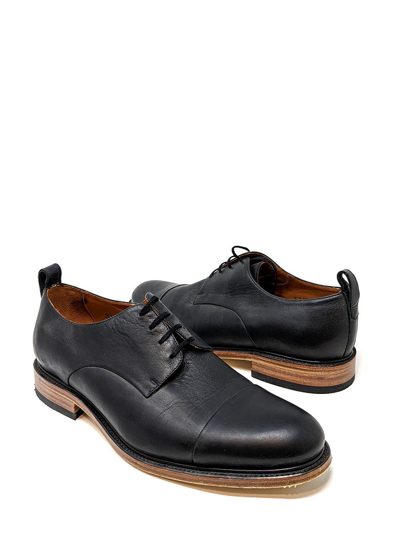 *MENS 10 Everett Oxford Black Leather - Sample