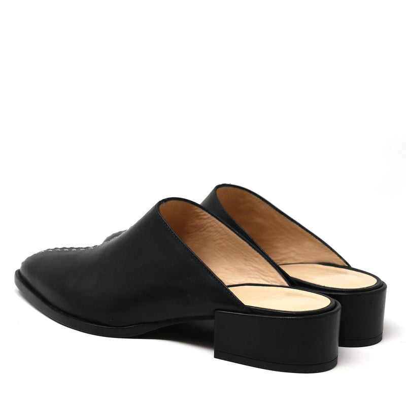 | 6 CASS black vegan nappa flats |