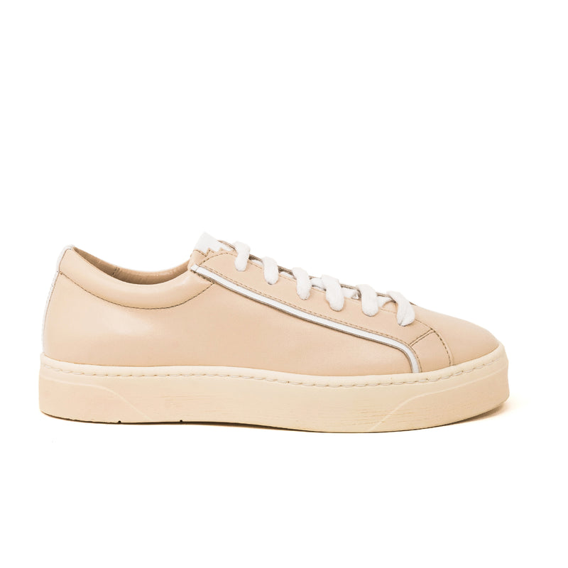 Sylven New York sand and white vegan apple leather sneakers