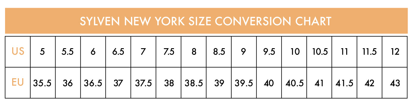 vegan shoes size conversion chart