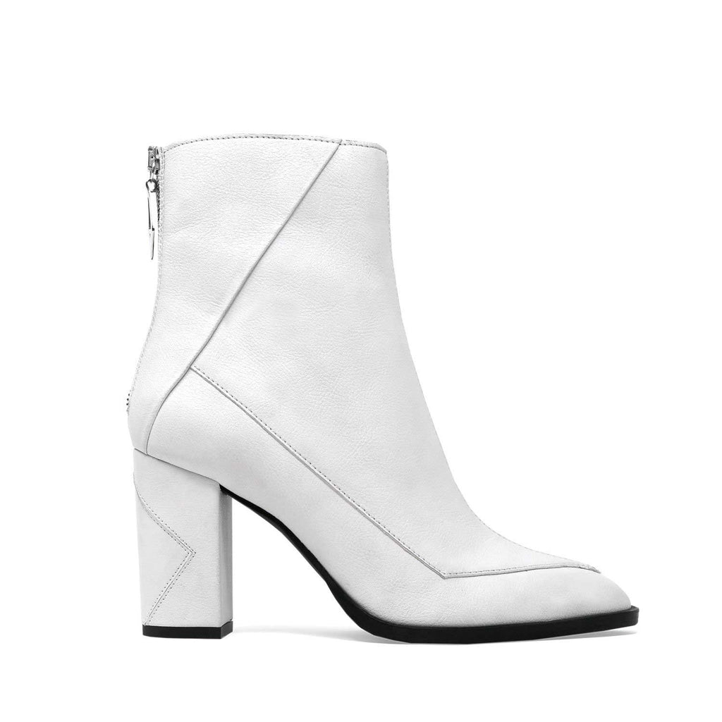 Sylven Almasi white vegan apple leather boots