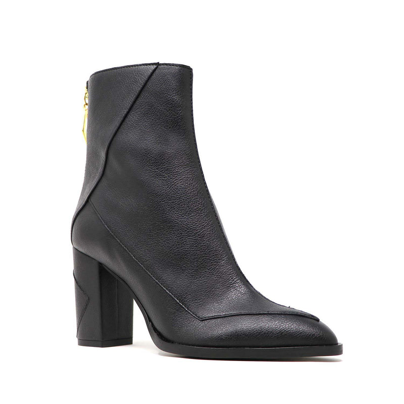 Sylven Almasi Black vegan apple leather boots - sideways