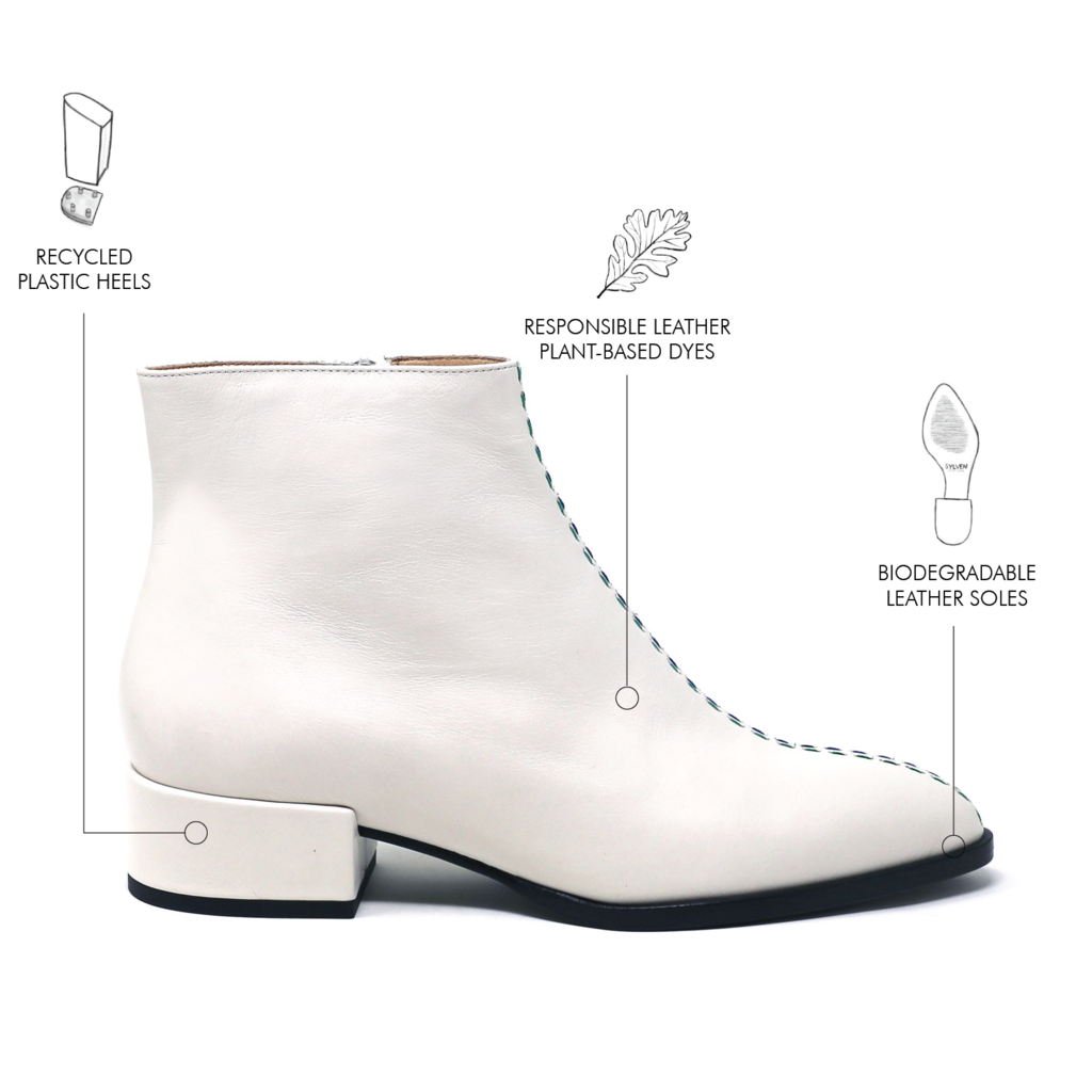 CASSIDY white leather